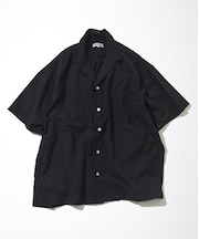 Cotton Linen Open Collar Shirt