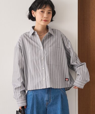 別注 バックリボン ストライプ ロングスリーブシャツ