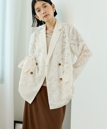 シアー ジャガードジャケット