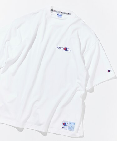 Champion × NAUTICA embroidered heavyweight T-shirt