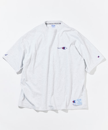 Champion × NAUTICA embroidered heavyweight T-shirt