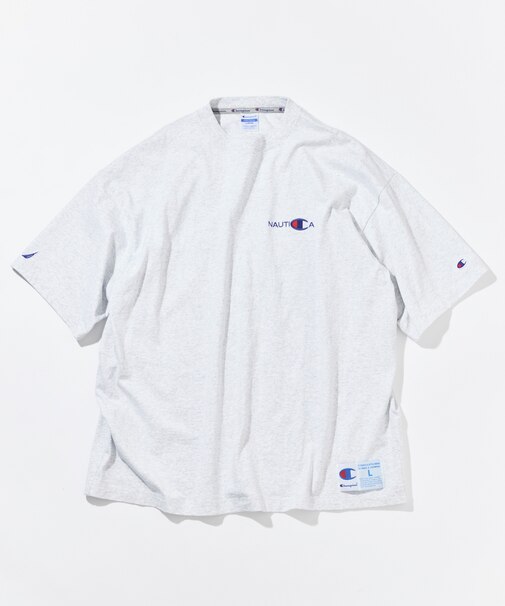 Champion × NAUTICA embroidered heavyweight T-shirt