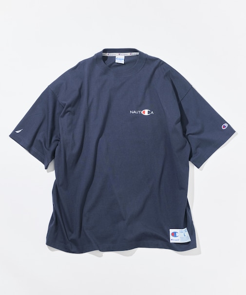 Champion × NAUTICA embroidered heavyweight T-shirt