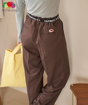 別注 チェック柄 タックワイドパンツ