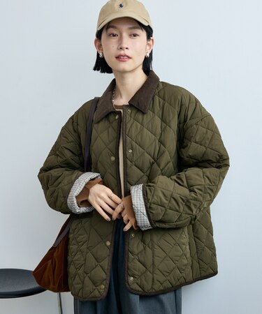 PRIMALOFT  ダイヤキルト 襟付きリバーシブルコート