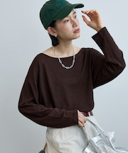 シアーワッフルルーズTシャツ