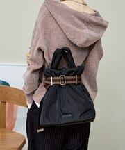 2WAY ベルト付きパフトートバッグ