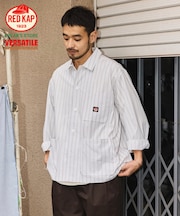 RED KAP × FREAK'S STORE 別注 ストライプ ワーク シャツカバーオール