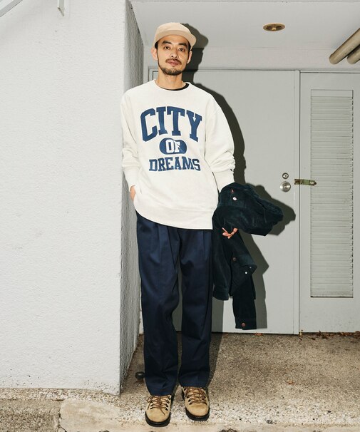 Champion × FREAK'S STORE 別注 REVERSE WEAVE VINTAGE WASH PRINT SWEAT