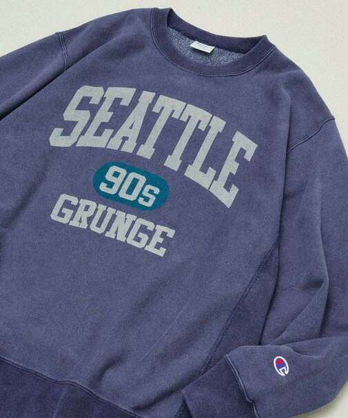 Champion × FREAK'S STORE 別注 REVERSE WEAVE VINTAGE WASH PRINT SWEAT
