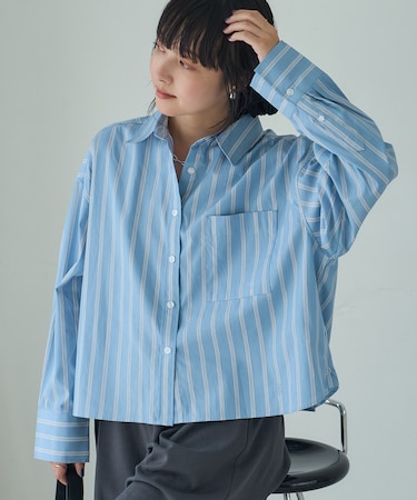 ワンポイント刺繍シャツ