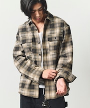 モールチェック シャツジャケット