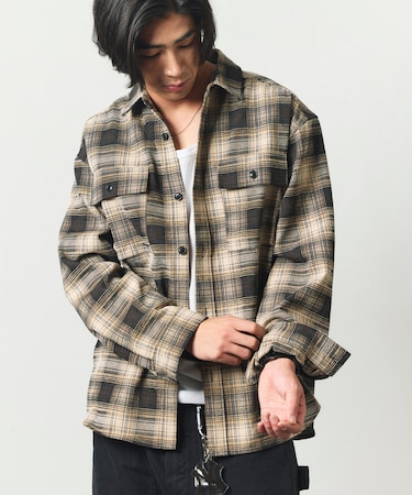 モールチェック シャツジャケット