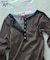 別注 Panel rib Henley Long Sleeve T-shirt