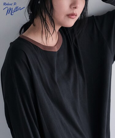 別注 Light Panel Rib Crew Long Sleeve Tee