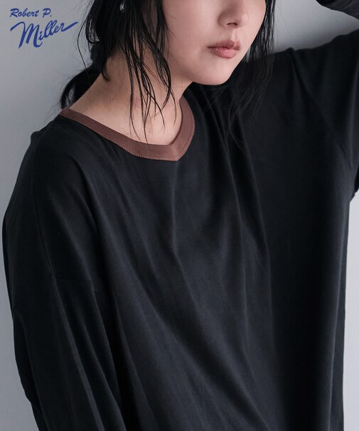 別注 Light Panel Rib Crew Long Sleeve Tee