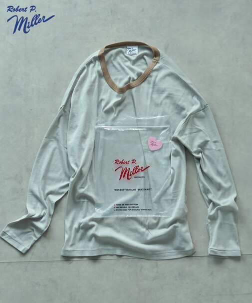 別注 Light Panel Rib Crew Long Sleeve Tee