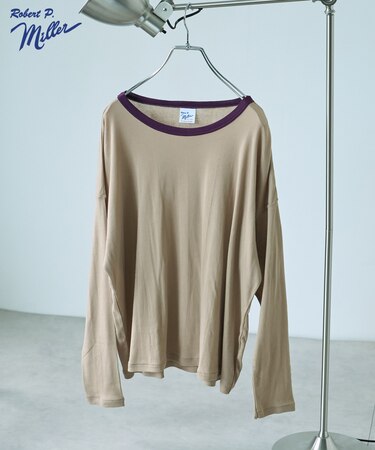 別注 Light Panel Rib Crew Long Sleeve Tee