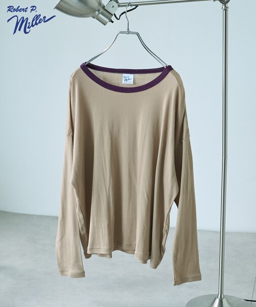 別注 Light Panel Rib Crew Long Sleeve Tee