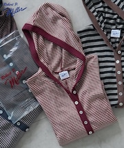 別注 Panel Rib Hoodie Cardigan