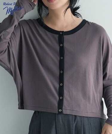 別注 Light Panel Rib ColorScheme Cardigan