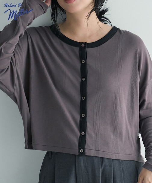 別注 Light Panel Rib ColorScheme Cardigan