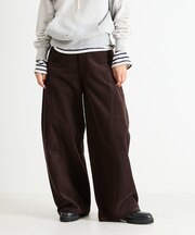コーデュロイ カーブ ワイド パンツ