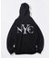 リラックスフィット NYCロゴ ジップアップ フーディー