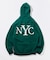 リラックスフィット NYCロゴ ジップアップ フーディー