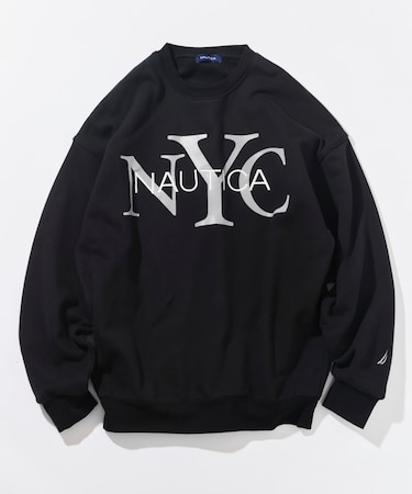 リラックスフィット NYCロゴ クルーネックスウェット