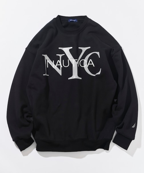 リラックスフィット NYCロゴ クルーネックスウェット