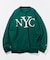 リラックスフィット NYCロゴ クルーネックスウェット