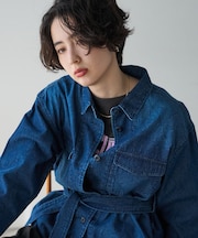 ベルト付き キルトサファリジャケット
