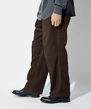 別注 SMU PT-38 SETUP 2TUCK CORDUROY WIDE PANTS