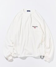 リラックスフィット フラッグロゴ ヘムコード ロングスリーブ ポケットTシャツ