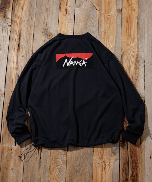 NANGA × FREAK'S STORE 別注 neo-PRO スピンドル バックプリント ロングスリーブTシャツ/日本製/遮熱/UVカット/吸水速乾