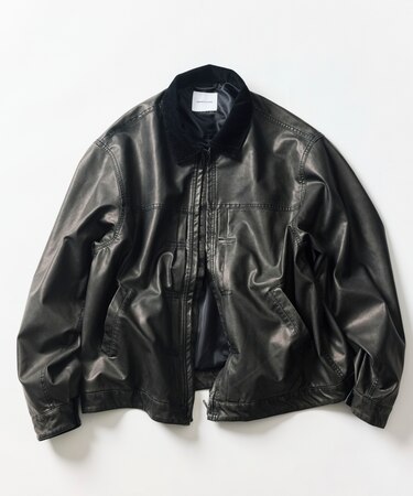 LEATHERETTE TRACKER JACKET