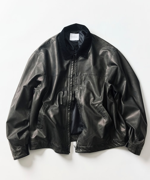 LEATHERETTE TRACKER JACKET
