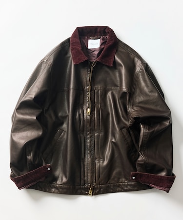 LEATHERETTE TRACKER JACKET