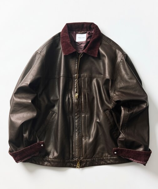 LEATHERETTE TRACKER JACKET
