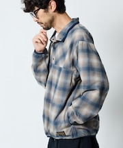 PENDLETON × FREAK'S STORE 別注 コットン シャギー ハーフスナップ プルオーバーシャツ