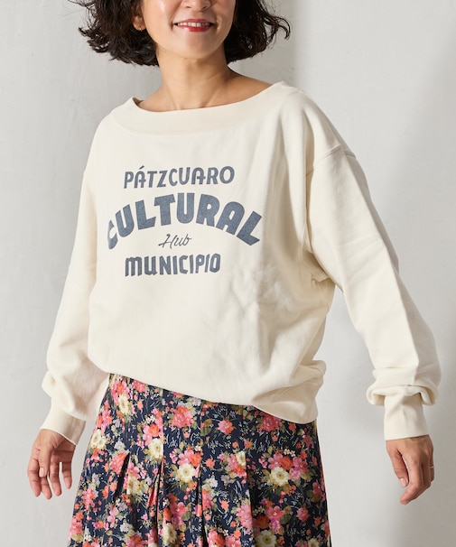 ボートネック2WAYスウェット