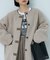 ノーカラーボアジャケット
