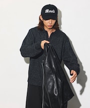 ブークレ シャギー メランジ スキッパー プルオーバーニット