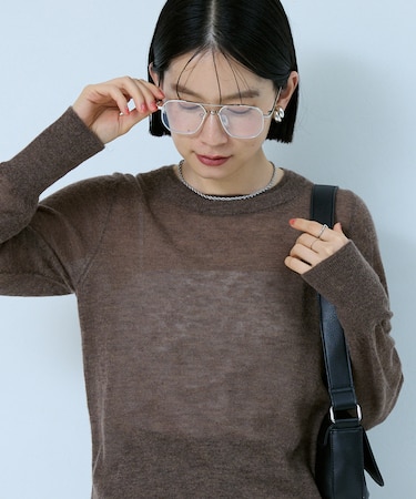 ウール入り ニットプルオーバー