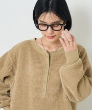 モールワッフル ヘンリーネック Tシャツ