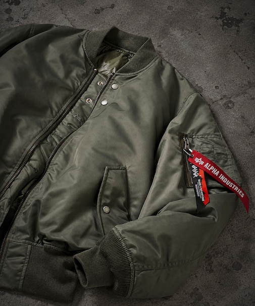 ALPHA INDUSTRIES × NANGA × FREAK'S STORE 別注 リバーシブル MA-1 ショートダウンジャケット
