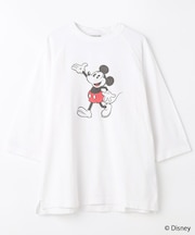 【MICKEY MOUSE】Leopard Raglan Tシャツ