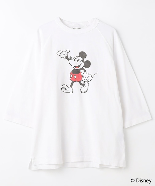 【MICKEY MOUSE】Leopard Raglan Tシャツ