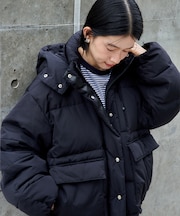 タフタ フード付きボリュームダウン